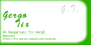 gergo tix business card