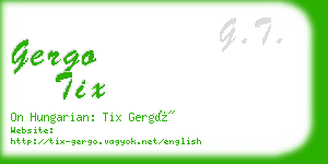 gergo tix business card